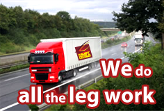 delivery lorry on motorway
